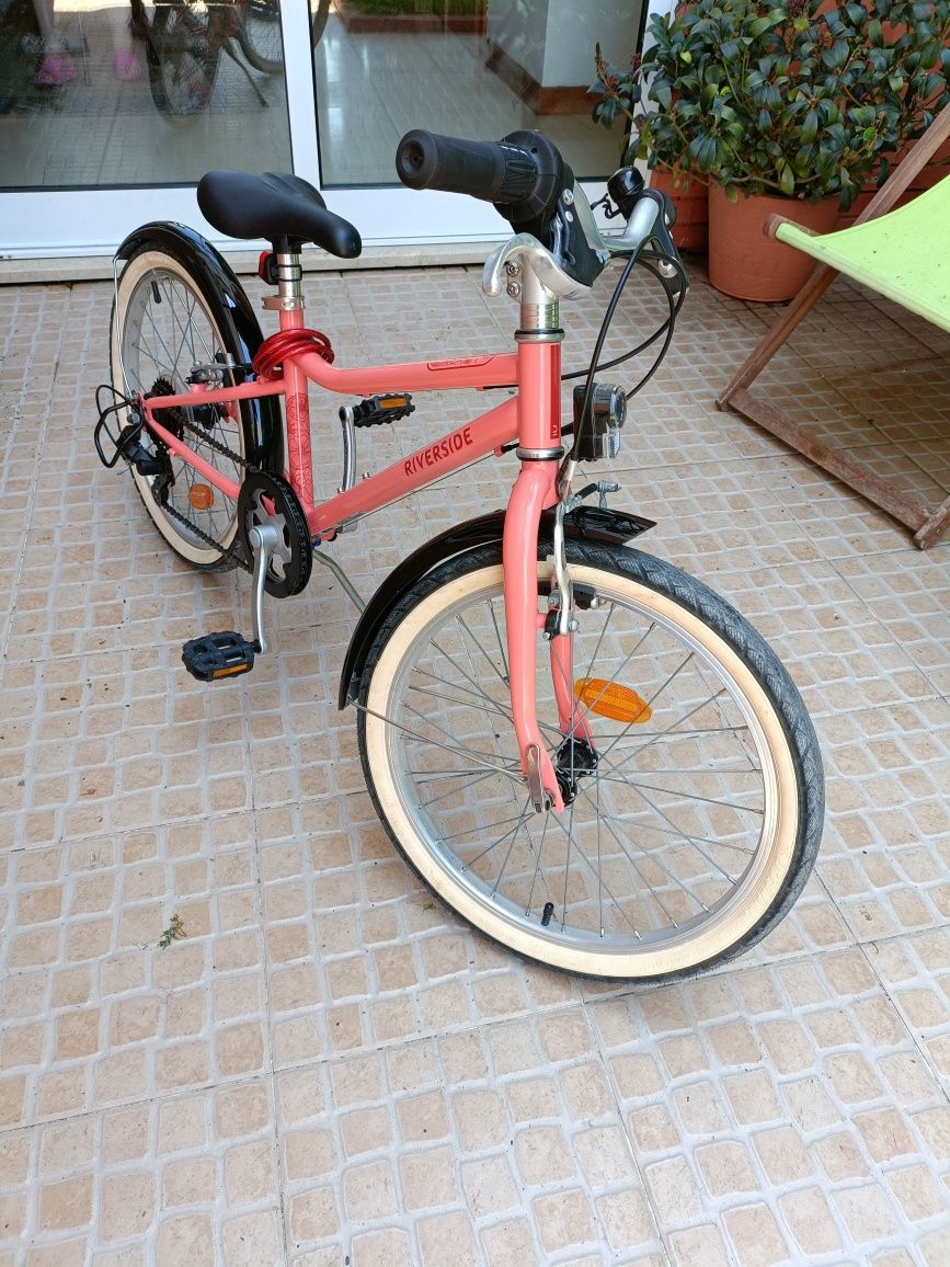 Bicicleta Infantil Roda 20 - Cor Salmão-Excelente Estado!