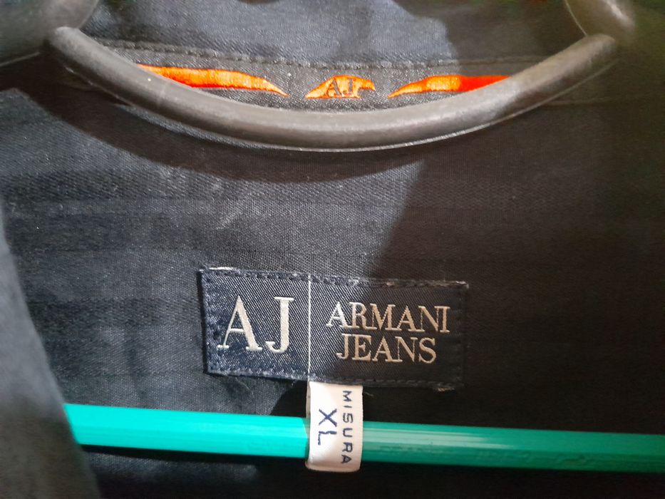 Оригинал Armani Jeans мужская рубашка в полоску хлопок