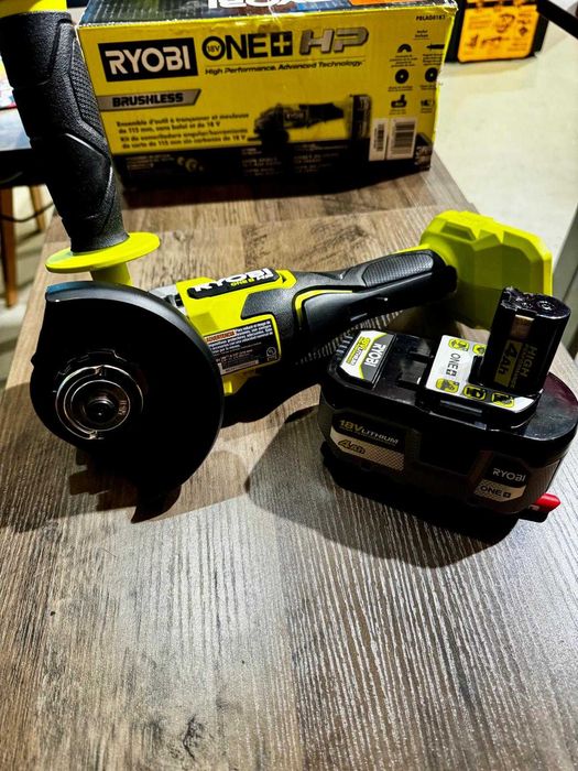 Szlifierka kątowa Ryobi 18V 4Ah bezszczotkowa PBLAG01K1 flex diax