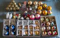 Bombki, ozdoby świąteczne; PRL, vintage