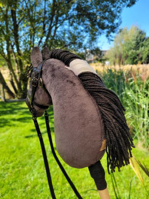 Konik Hobby Horse A4 ręcznie szyty z minky, zestaw z ogłowiem #7