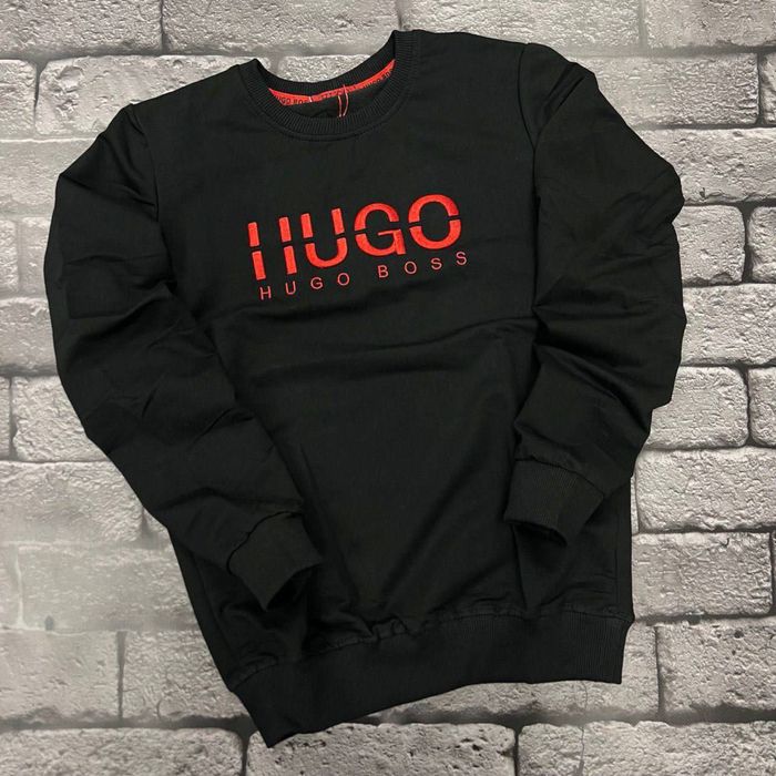 СНИЖЕНИЕ ЦЕН -40%Женский свитшот HUGO BOSS черный люкс кофта XS-M sale