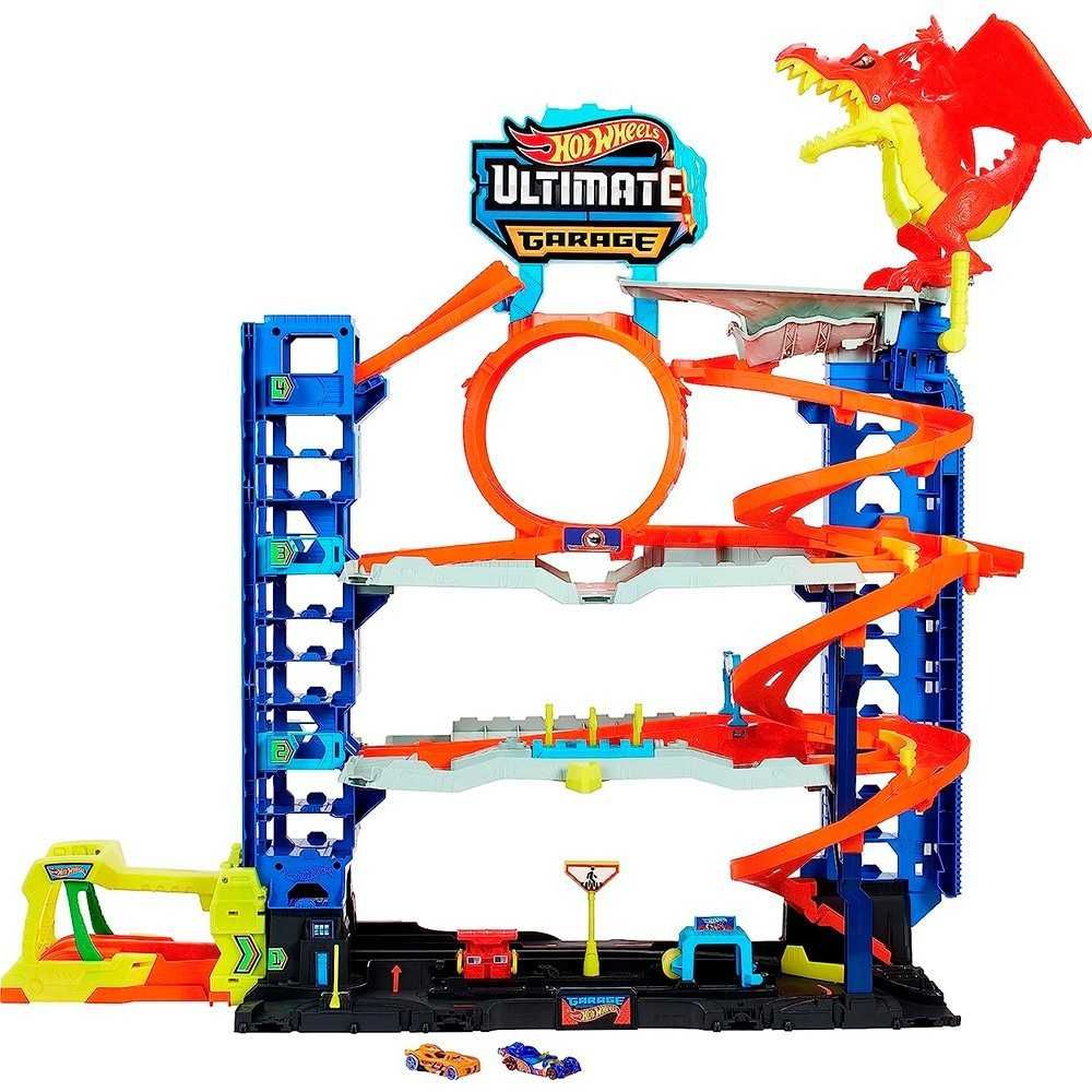 Hot Wheels city ultimate garage легендарний гараж атака дракона трек