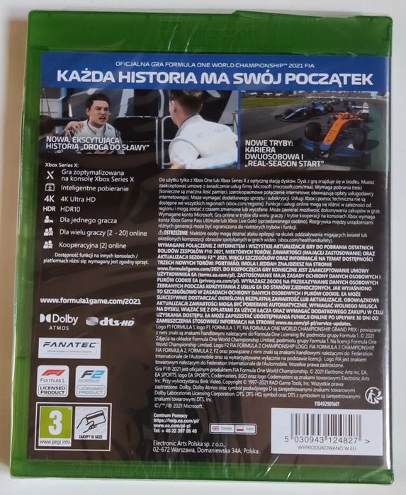 F1 2021 Xbox One Series X Nowa