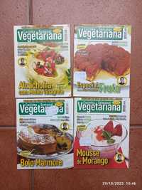 Lote de revistas de receitas vegetarianas