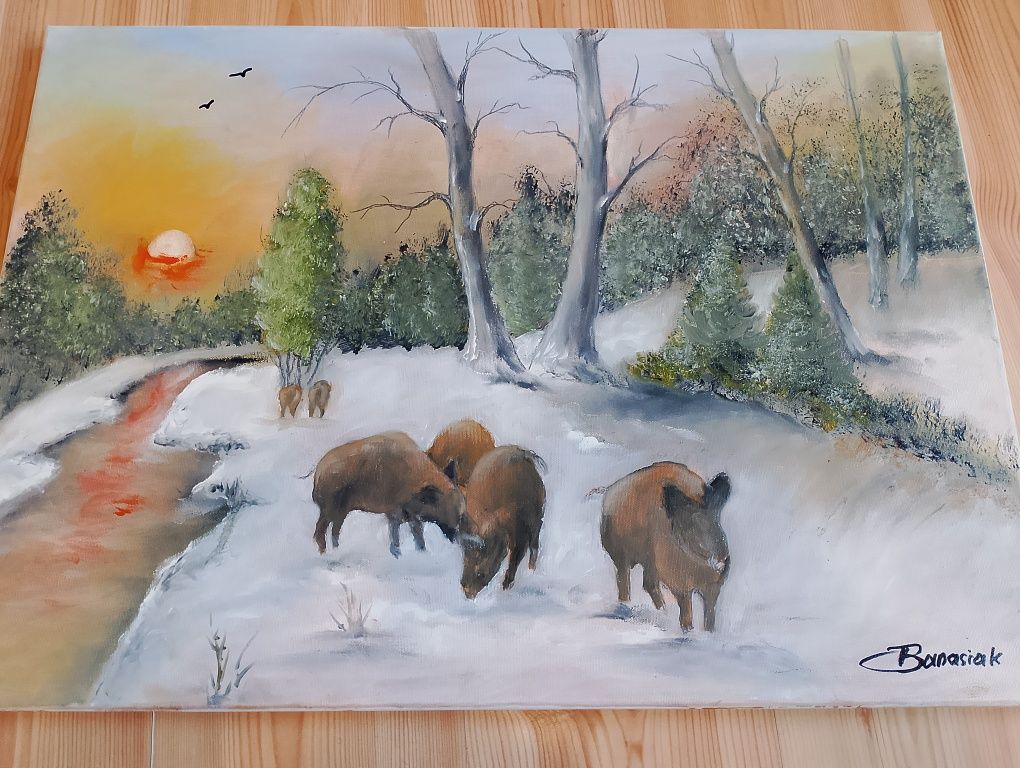 Obrazy malowane na płótnie 70/50 cm Natura