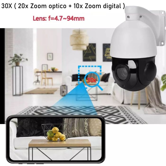 camera ip Full HD 1080p wireless wi-fi 30x zoom optico wifi camara 20x