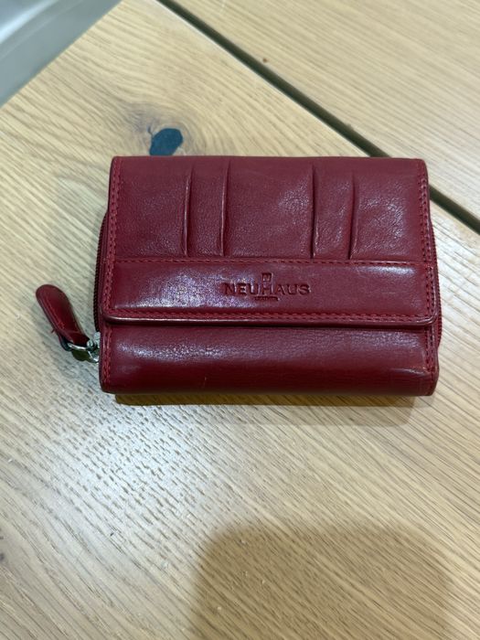 Skorzany czerwony portfel tk max