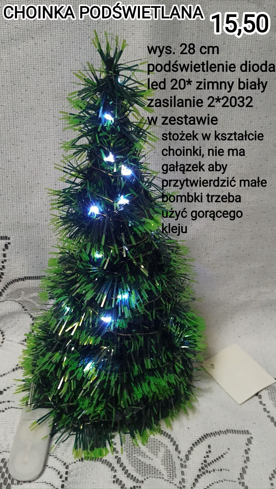 Choinka zielona, diody ix kolor