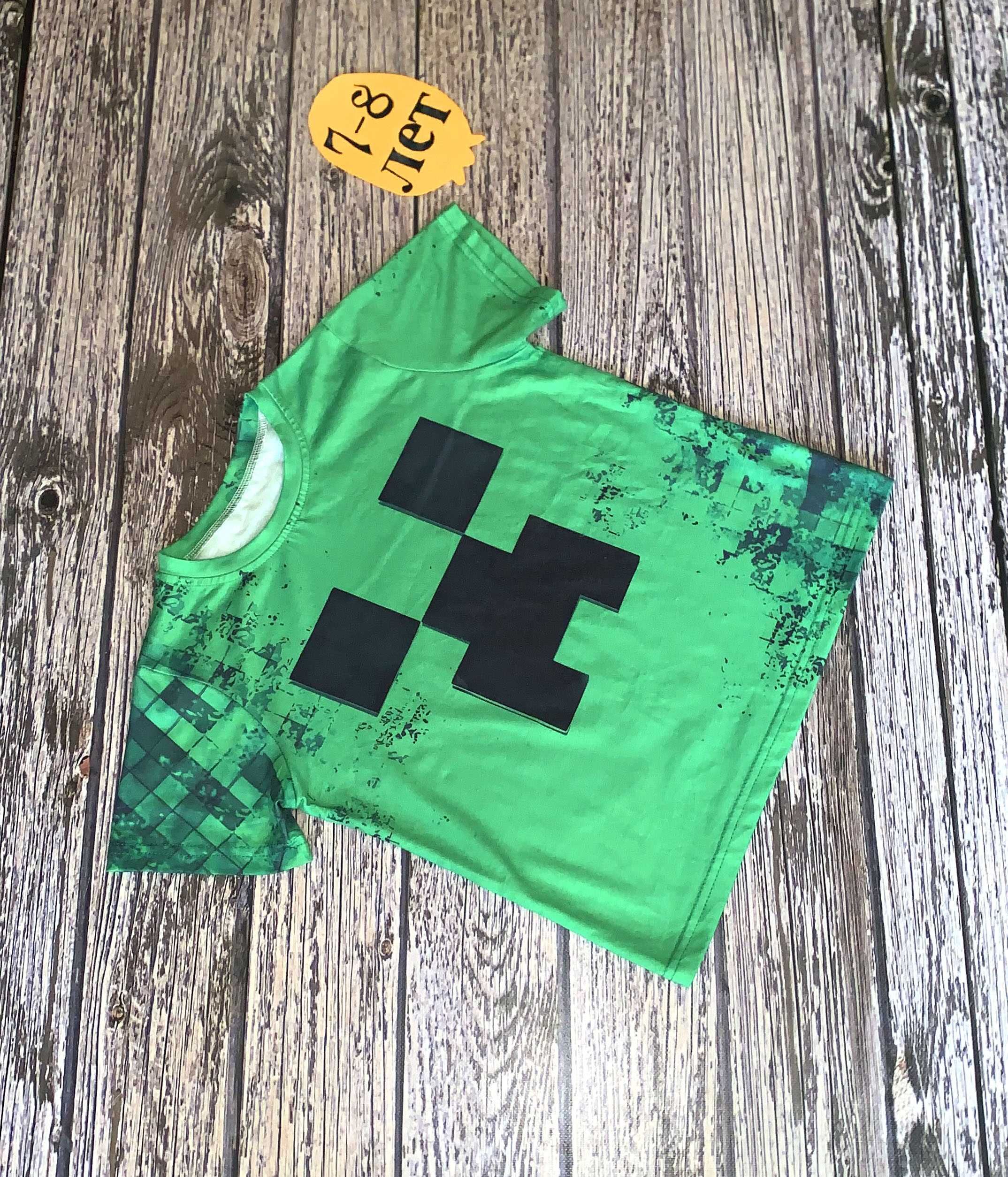 Футболка Minecraft для мальчика 7-8 лет, 122-128 см
