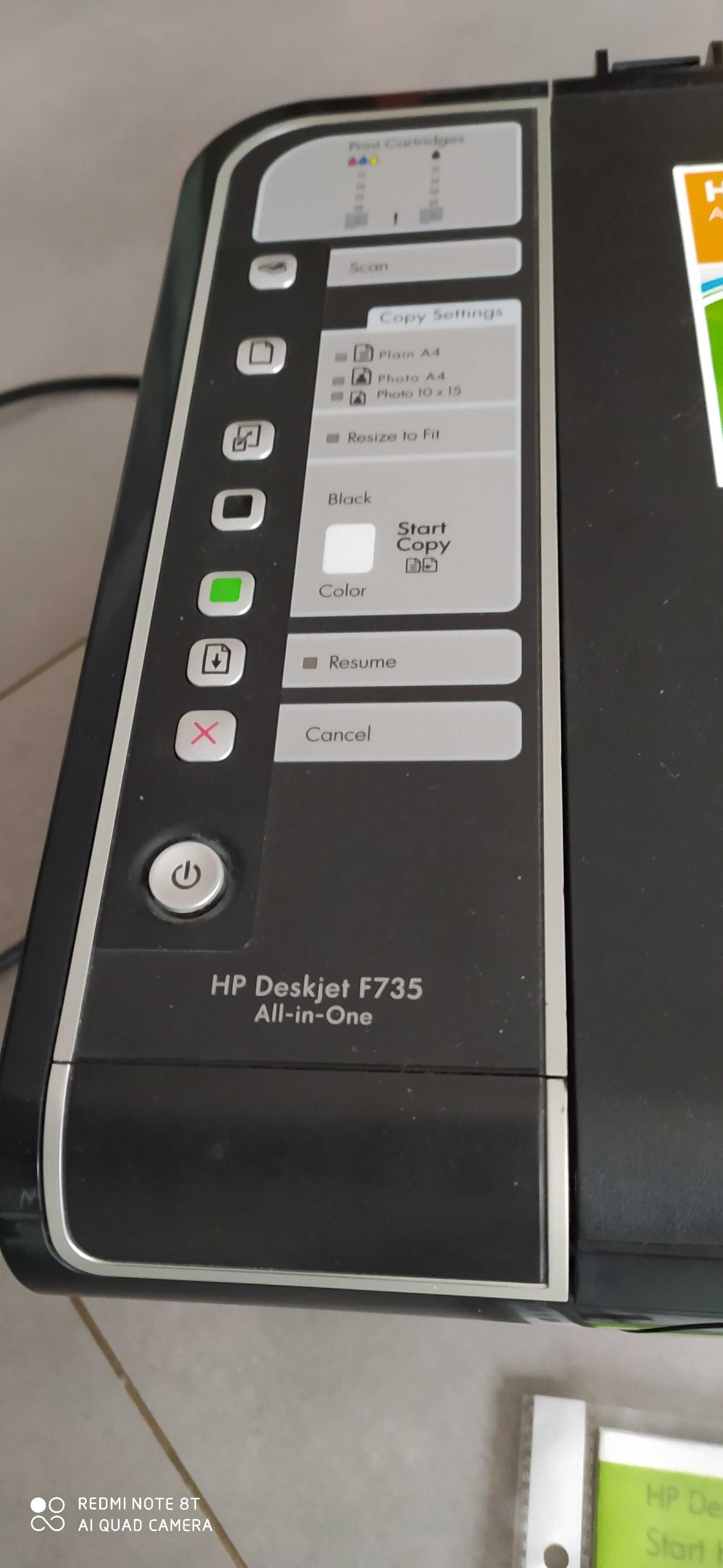 drukarka hp deskjet F735 plus tusz czarny