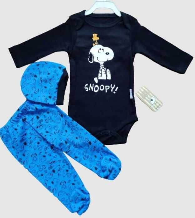 Komplet niemowlęcy Snoopy r 62 nowe