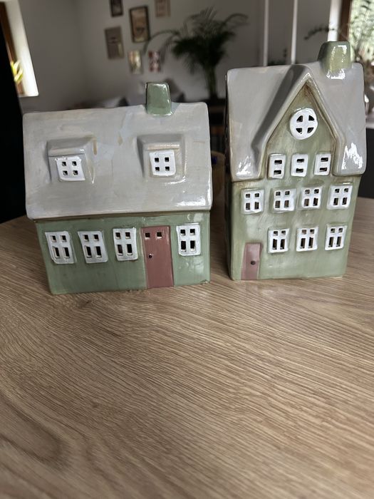 Domki ceramiczne 2 szt na tee light