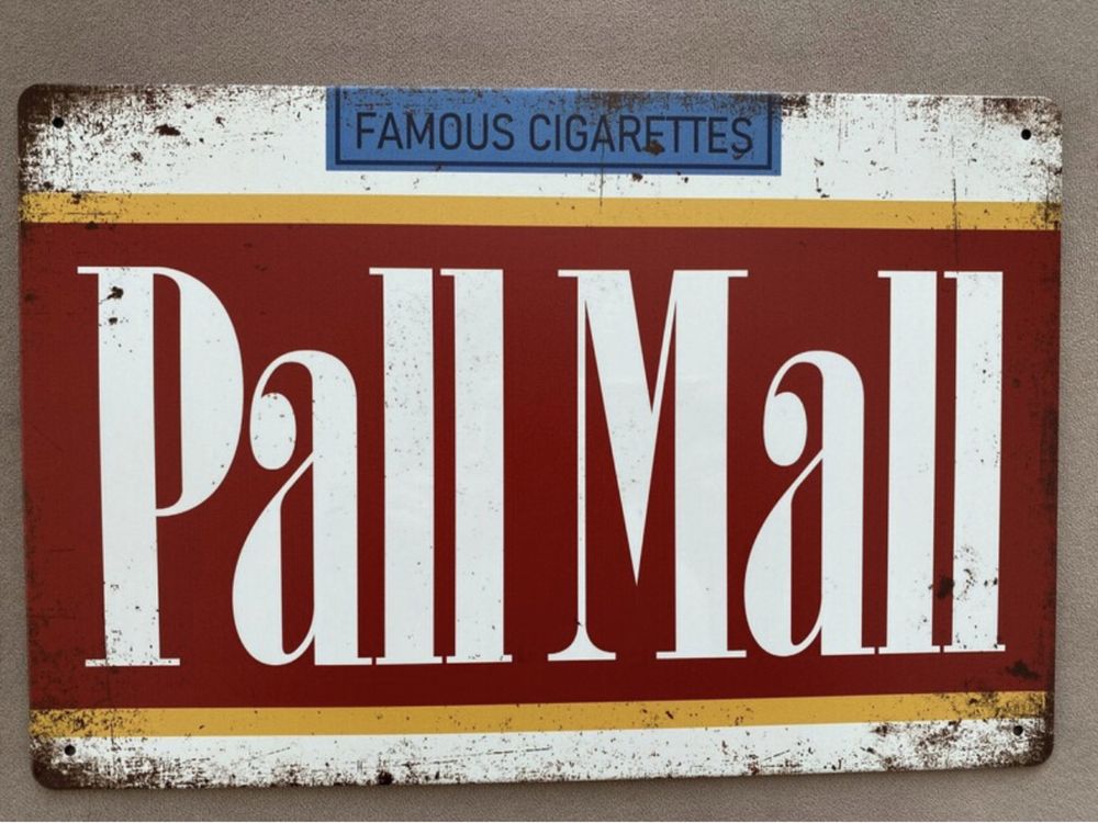 PALL MALL Cigarros • Placa Metalica Decorativa (nova)