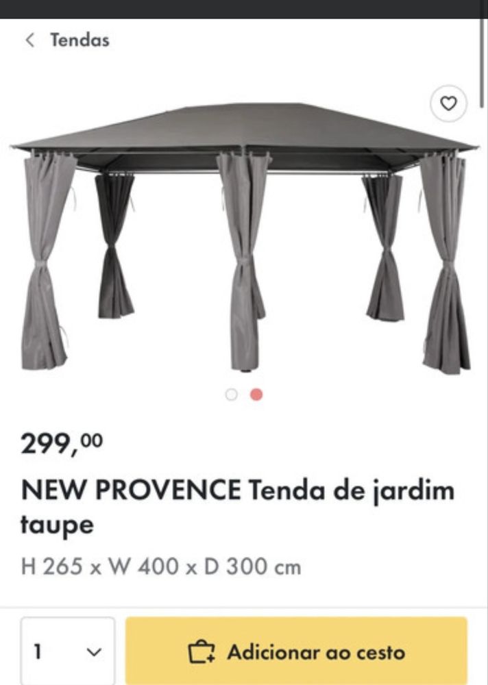 Tenda de jardim taupe  265x400x300