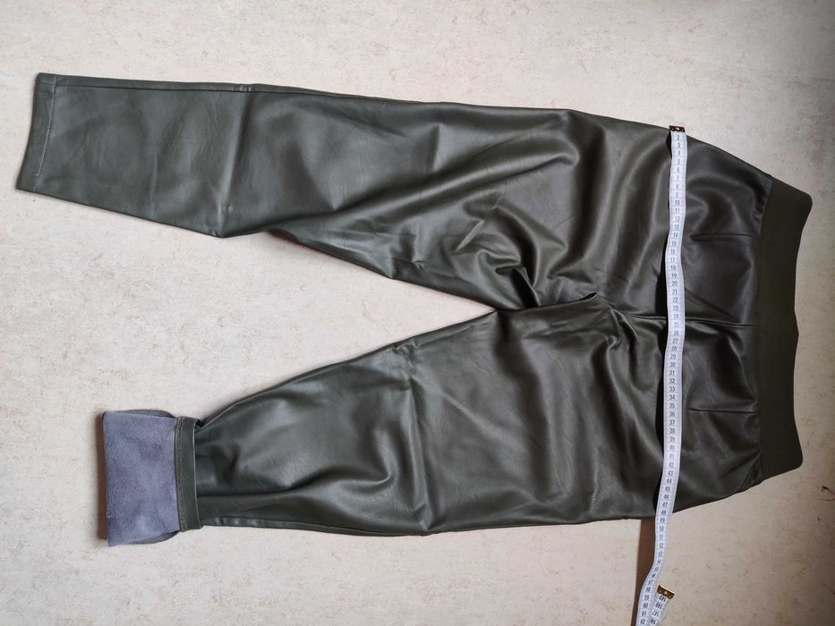 Теплі штани для вагітних з еко шкіри ,розмір S M