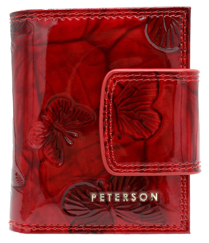 skórzany portfel damski na zatrzask - peterson