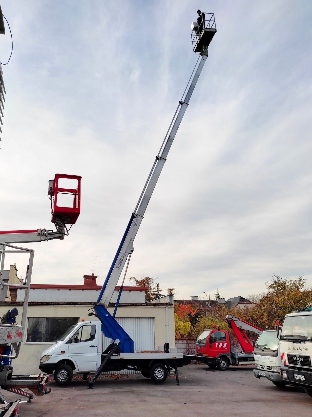 Wynajem podnośnik koszowy zwyżka dźwig 200kg usługi