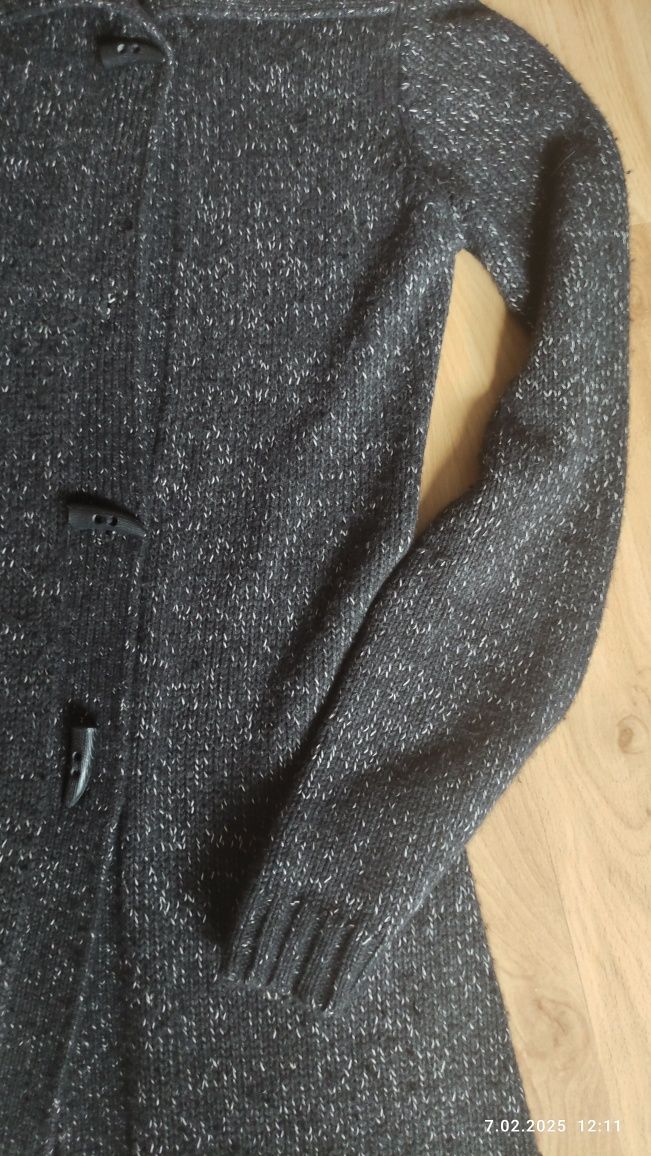Sweter damski rozpinany, długi