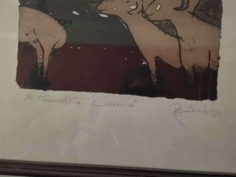 Serigrafia Técnica Mista "Carneiro" de Rosália