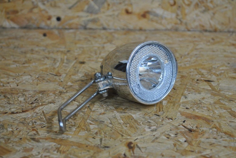 Lampka przednia LED dynamo RETRO CHROM in/out