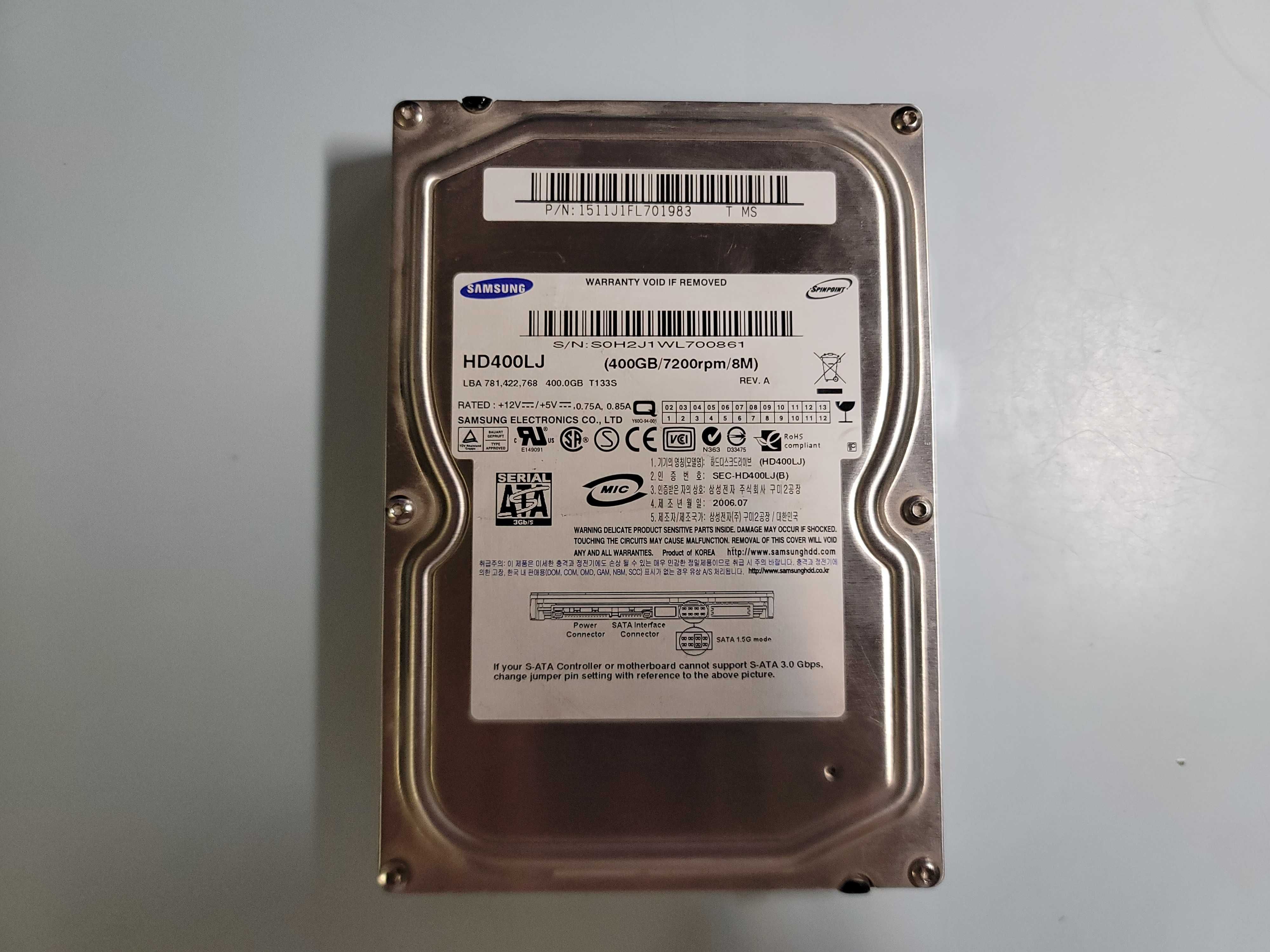HDD 400 GB Samsung SATA2 7200 RPM 3.5