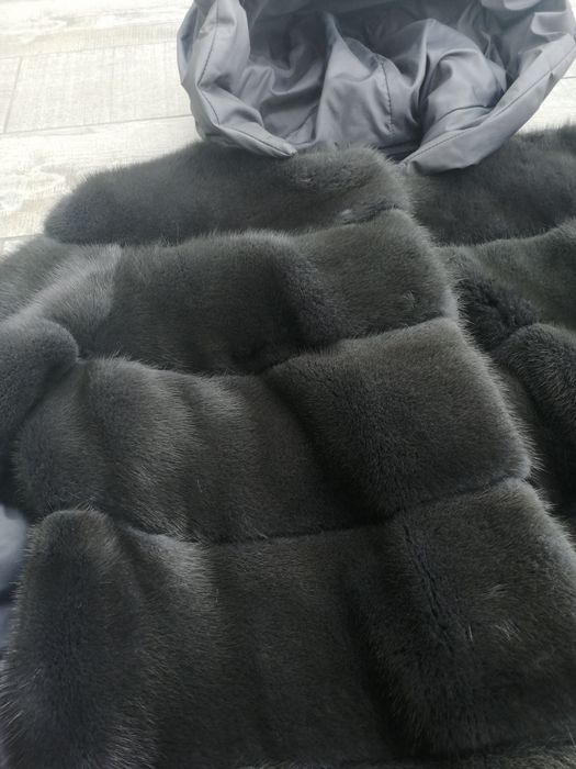 Шуба норкова графіт S-M