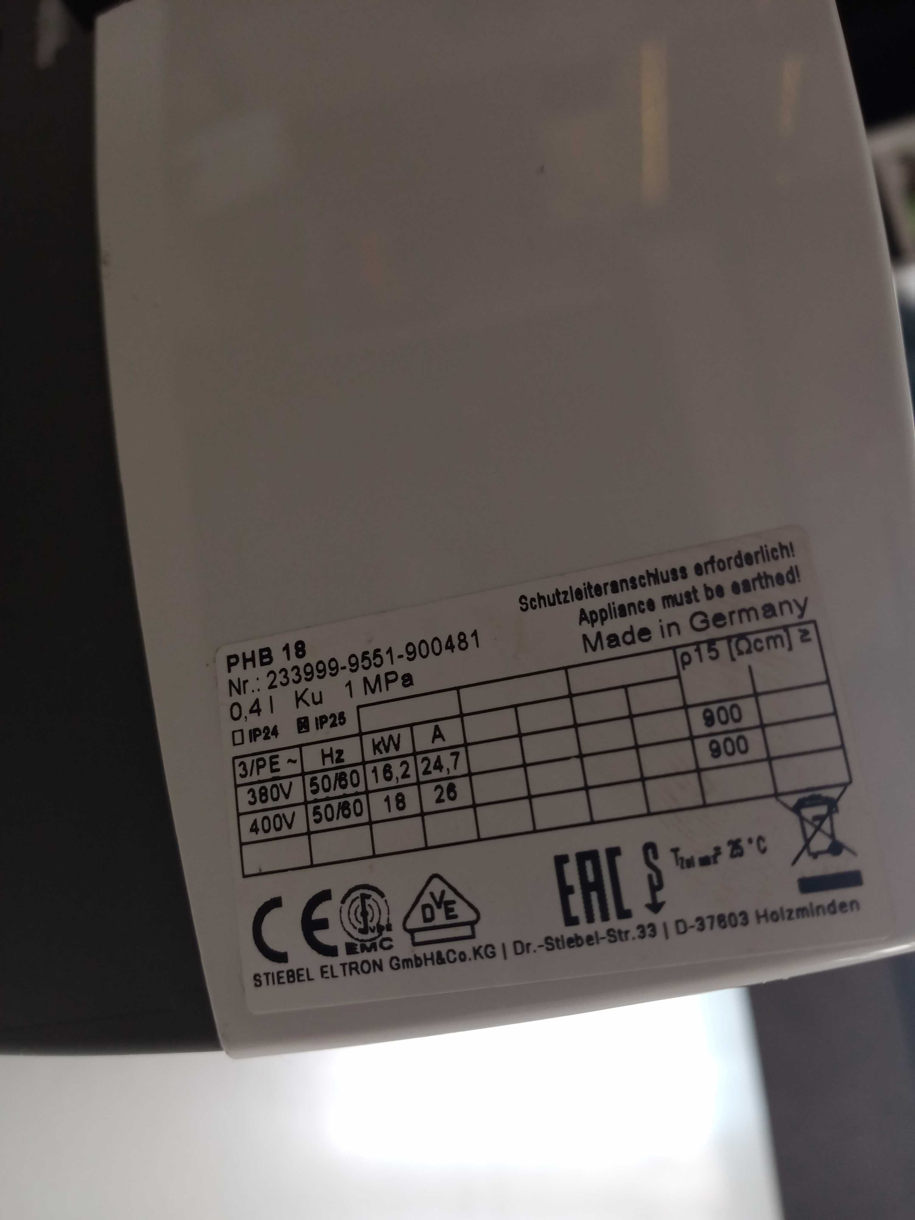 Elektryczny podgrzewacz wody Stiebel Eltron PHB 18