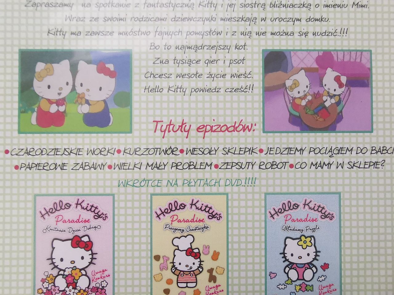 Bajka Hello Kitty płyta DVD zestaw