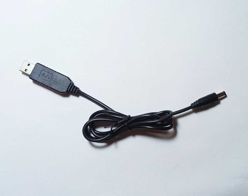 USB-кабель для роутера від повербанка 5, 9, 12 V (5.5x2.1 мм)
