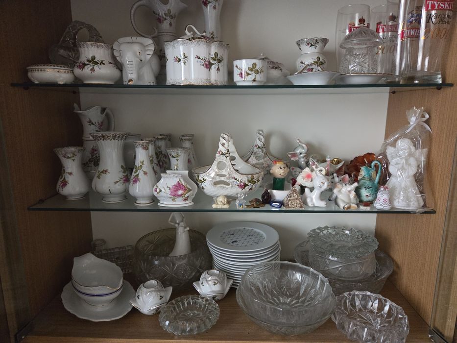 Porcelana, kryształ, cena za calosc