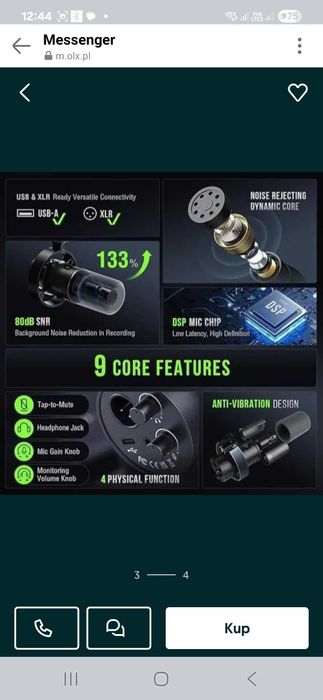 Dynamiczny mikrofon FIFINE, mikrofon do nagrywania podcastów XLR/USB