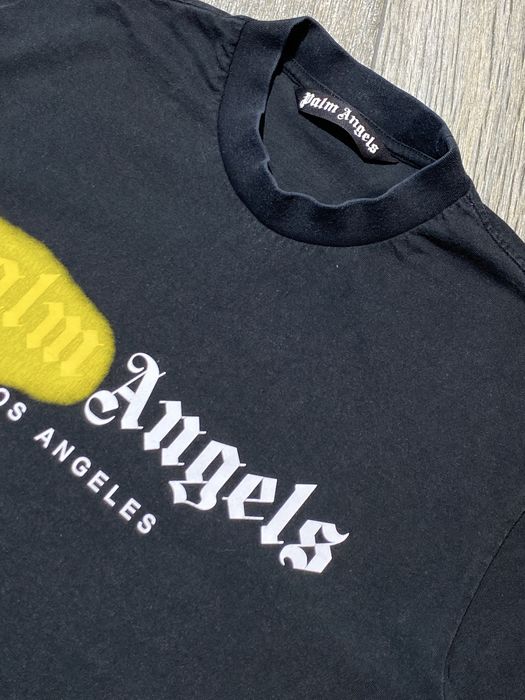 Palm angels black t-shirt tee S черная футболка drip  оригинал