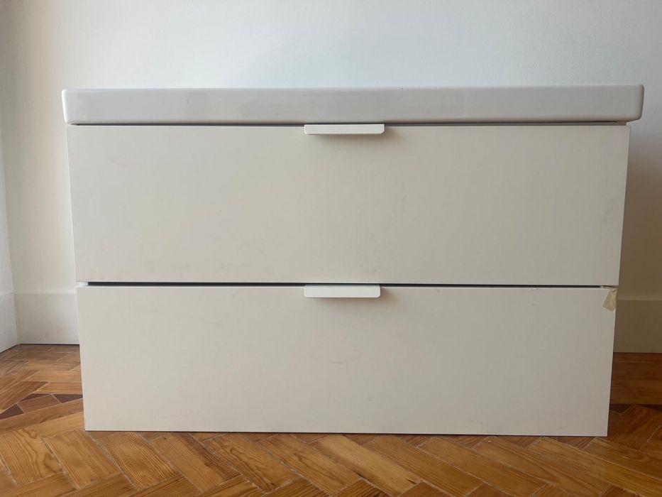 Lavatorio de casa de banho do ikea tannforsen/orrsjon.