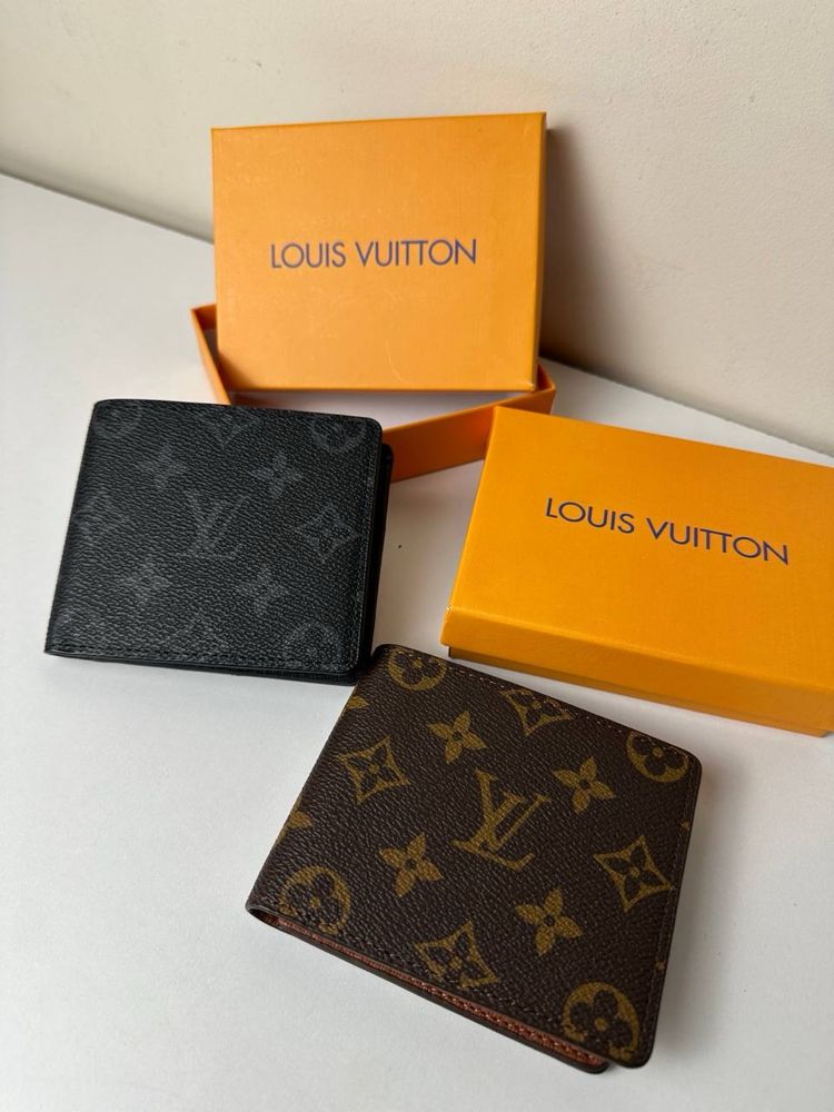 Portfel skórzany Louis Vuitton monogram skóra naturalna LV