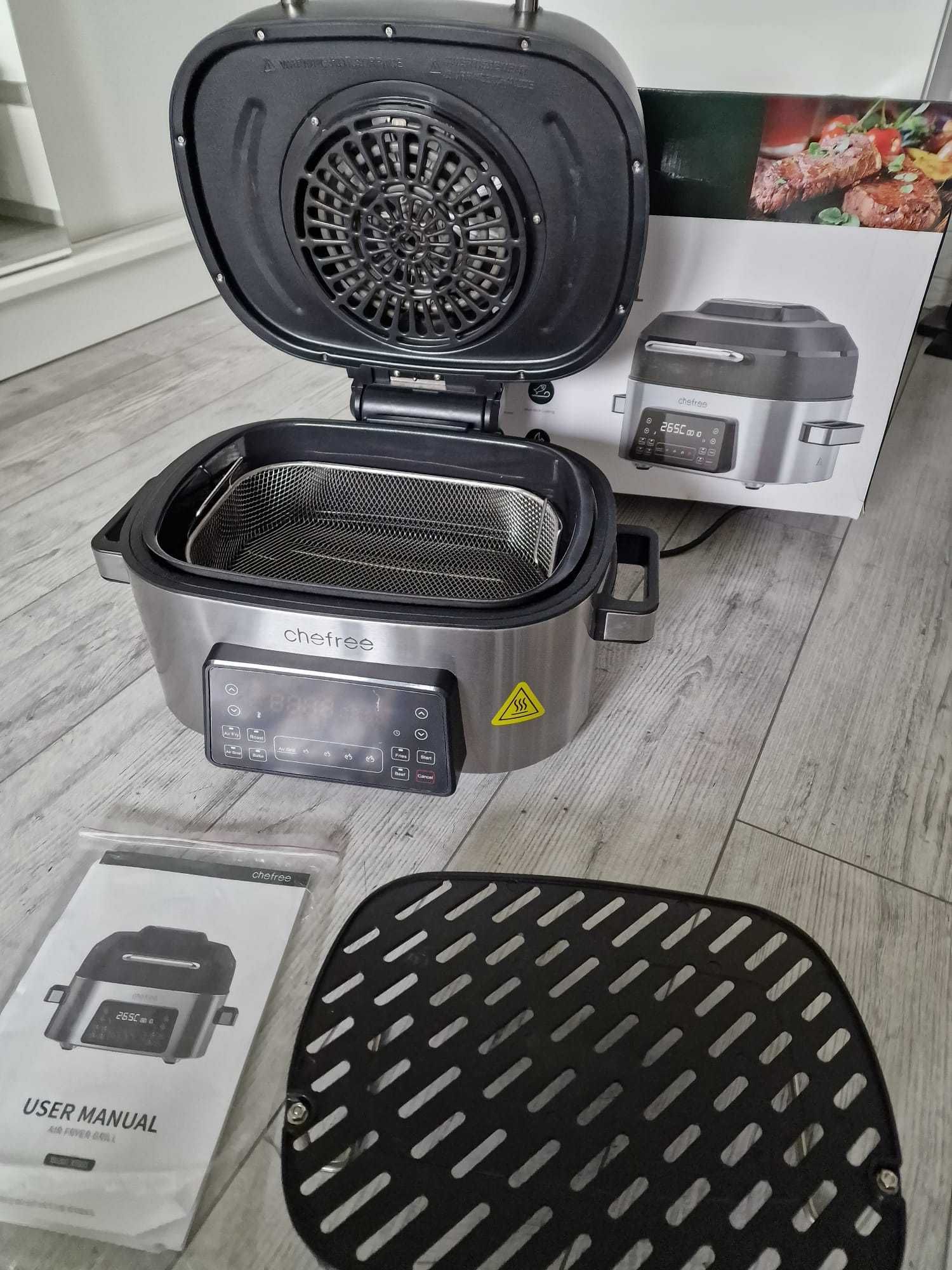 CHEFREE Air Fryer 6L, ekran dotykowy LED, frytkownica bez oleju