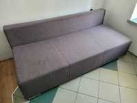 Kanapa sofa rozkładana szara 196x92/136 cm