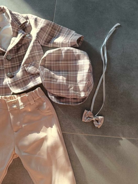 Garniturek do chrztu kratka jesny beż r.68