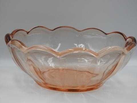 Szklana misa/patera z różowego/łososiowego szkła