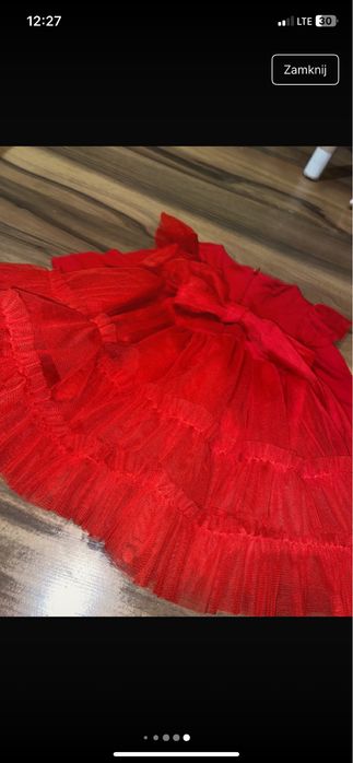 Piekna sukienka z kokardka 74 80 raz założona