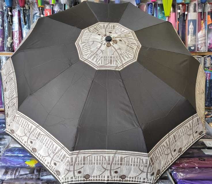 Жіноча парасолька зі сталевими спицями Срібний дощ напівавтомат
