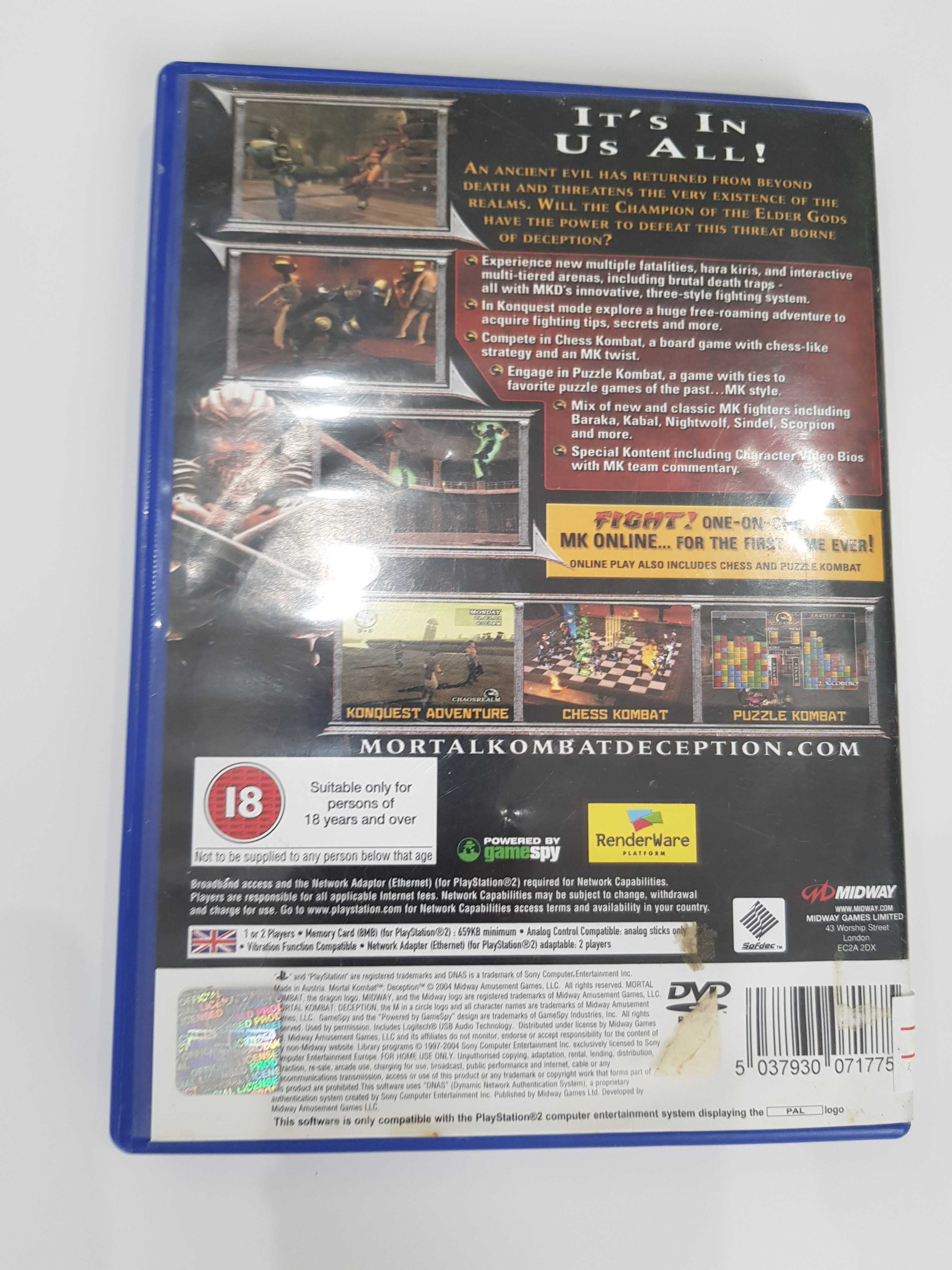 Mortal Kombat Deception PS2 Sklep Iława