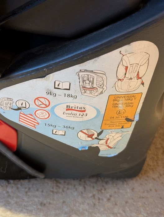 Дитяче автокрісло Britax evolva 1-2-3 9-36 кг