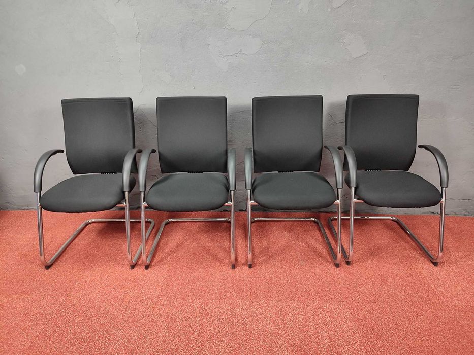 Krzesło biurowe Dauphin czarny materiał stylowe loft Home Office