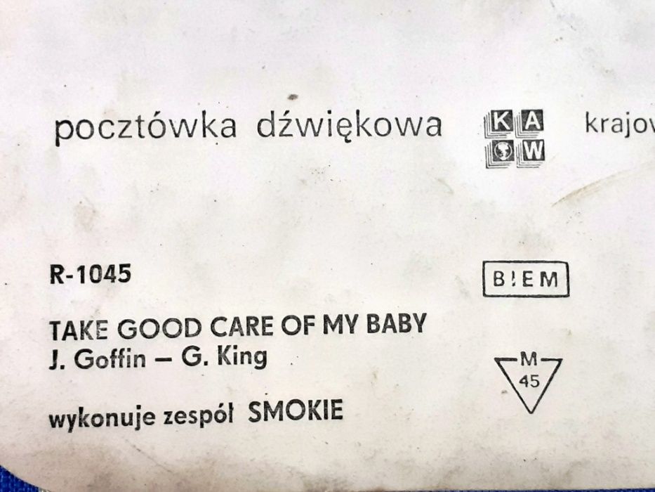 pocztówka dźwiękowa: Smokie - "Take good care of my baby"