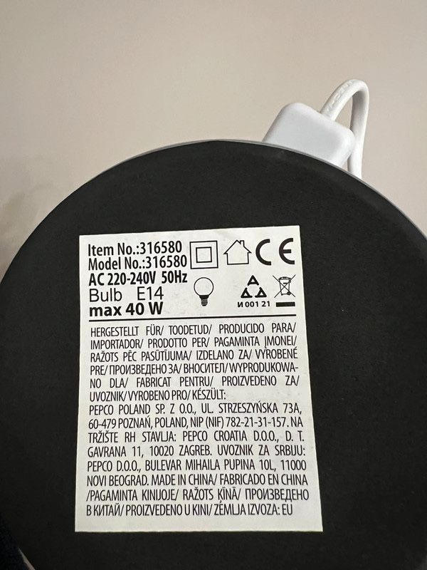 lampka nocna kula z kryształkami srebrna