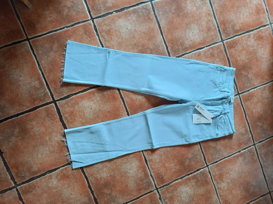 Błękitne jeansy Zara flare 40 M L nowe z metką Cropp flare dżinsy