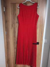 Długa czerwona sukienka xl 44