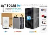 Kit de lítio Deye D6 30 kwh por dia com bateria Weco 10,6 kwh 100% DOD