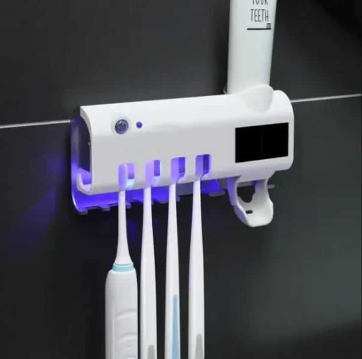 Диспенсер для зубной пасты и стерилизатор для щеток Toothbrush белый